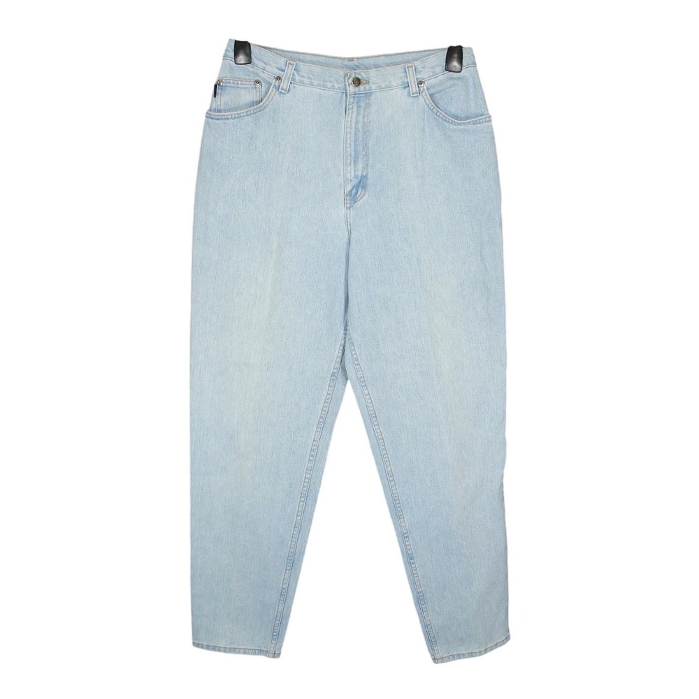 VTG CHIC Stonewash Denim HIGH-RISE Relaxed TAPERED LEG JEANS (16) 30"Waist